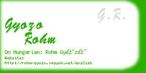 gyozo rohm business card